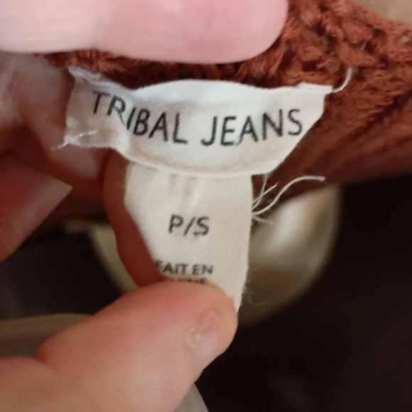 TRIBAL JEANS caramel brown knit sweater (#962) - Picture 3 of 6